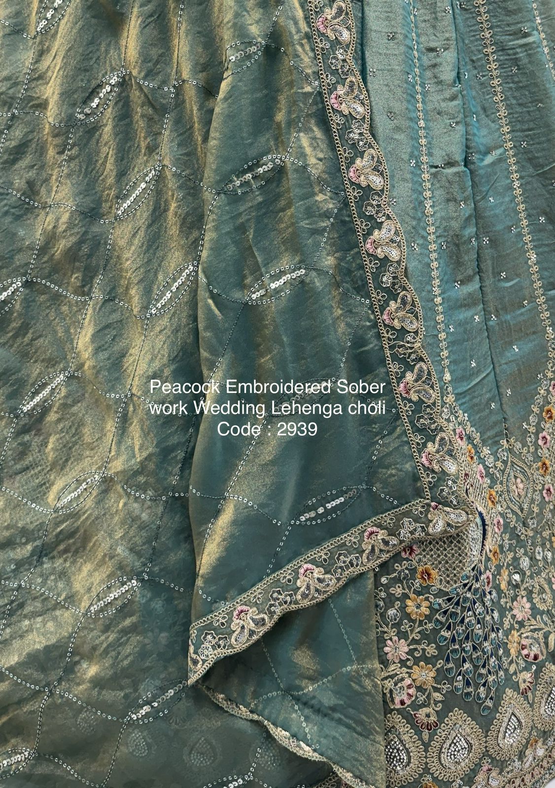 Peacock Embroidered Sober work Wedding Lehenga choli