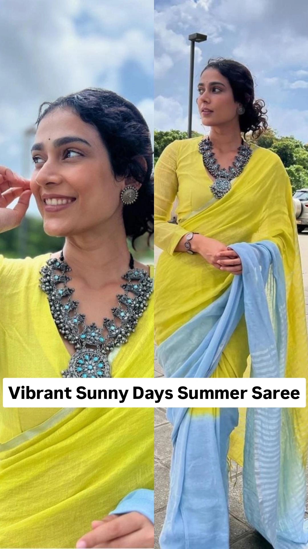 Vibrant Sunny Days Summer Saree