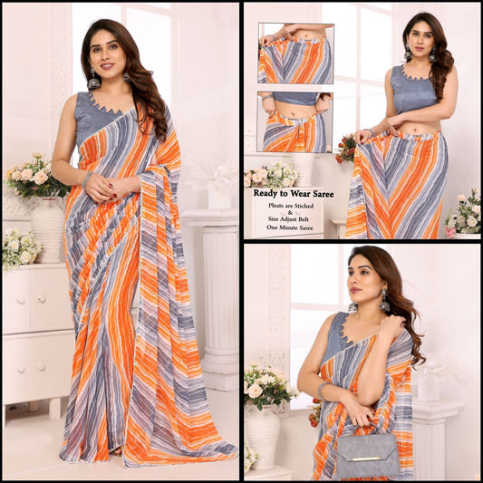 Summer Georgette Ready To Wear Sarees