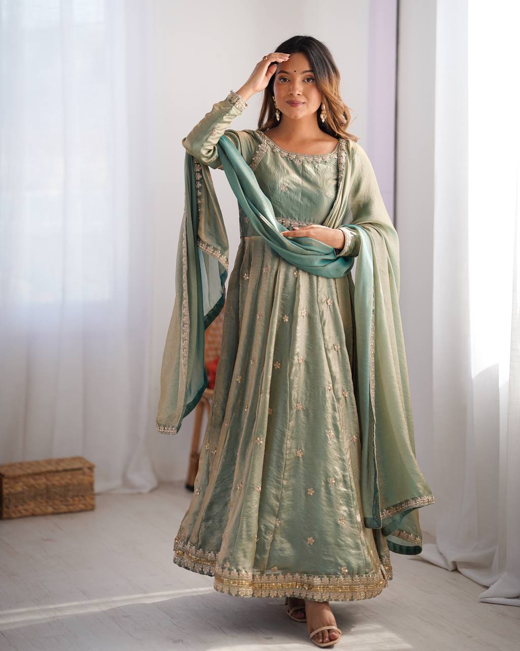 Superior Party Wear Stylish Gown - Ready To Wear