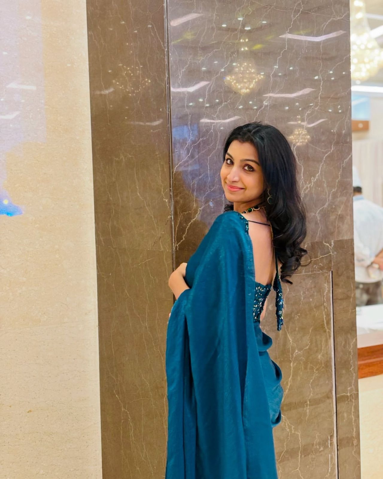 Teal Space Silk Premium Saree