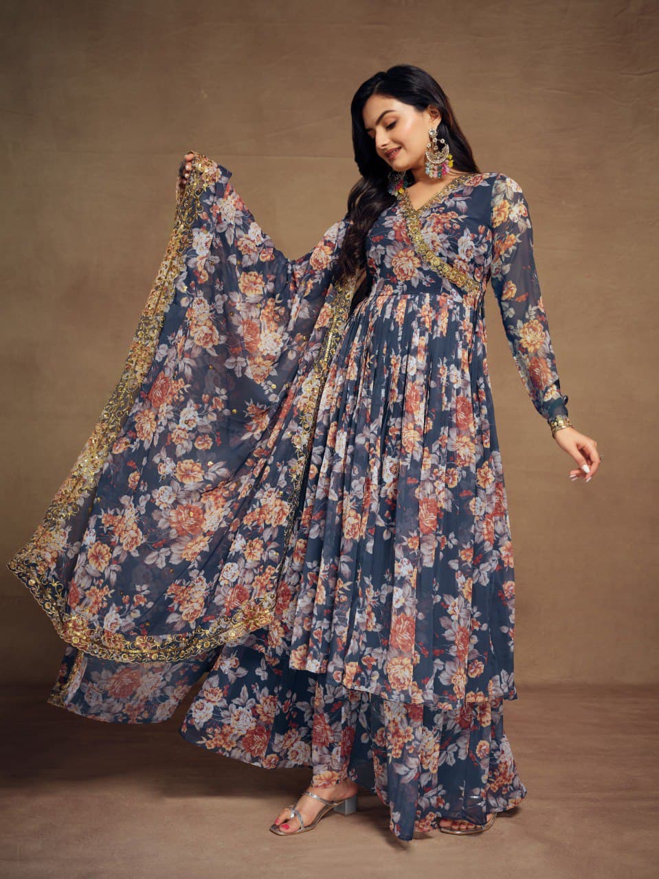 Cool Chiffon Premium Palazzo Suit set