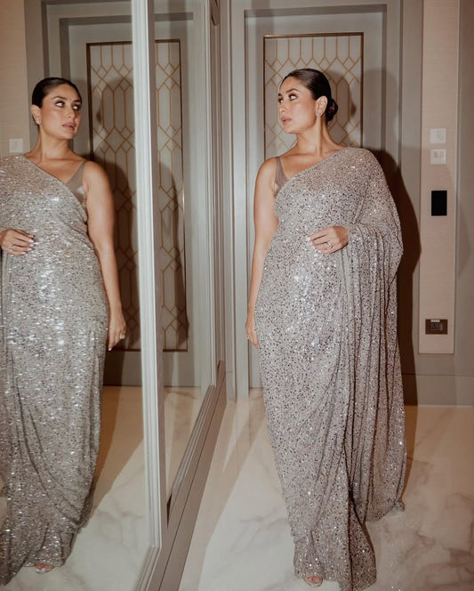 Premium Bollywood Style Sequins Bling Saree