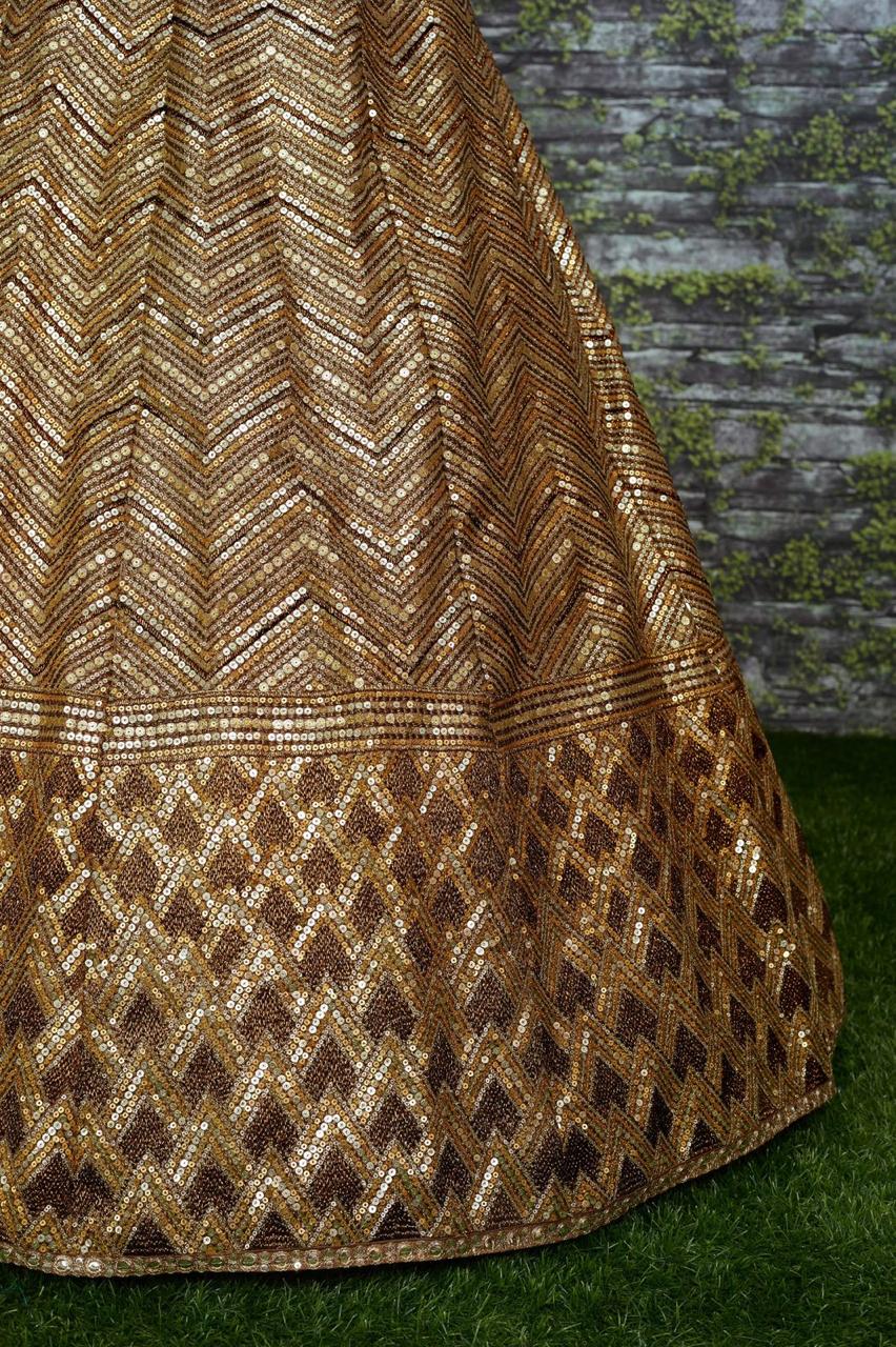 Antique Gold Premium Lehenga