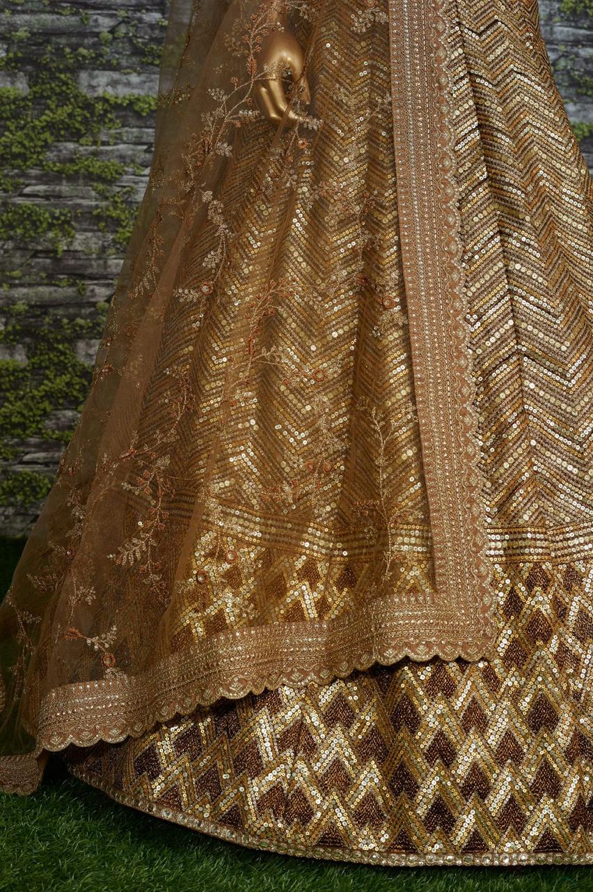Antique Gold Premium Lehenga