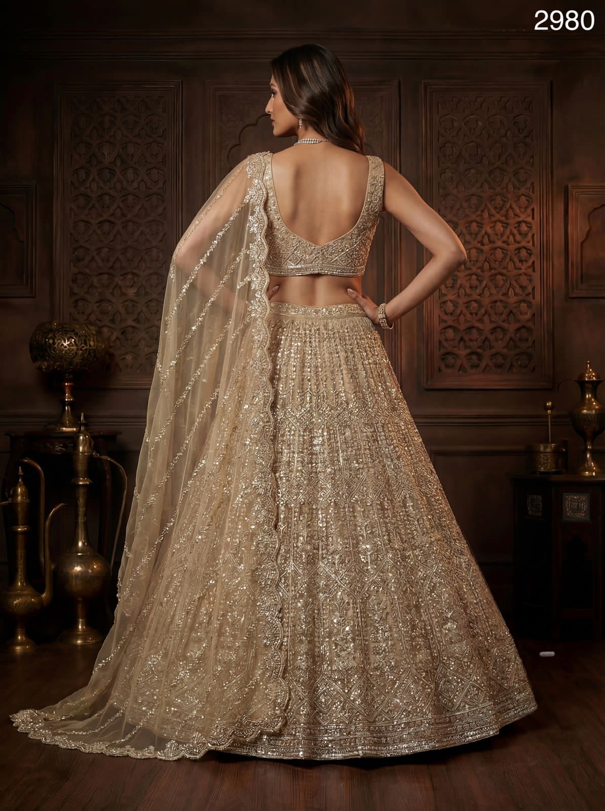Golden Designer Premium Lehenga