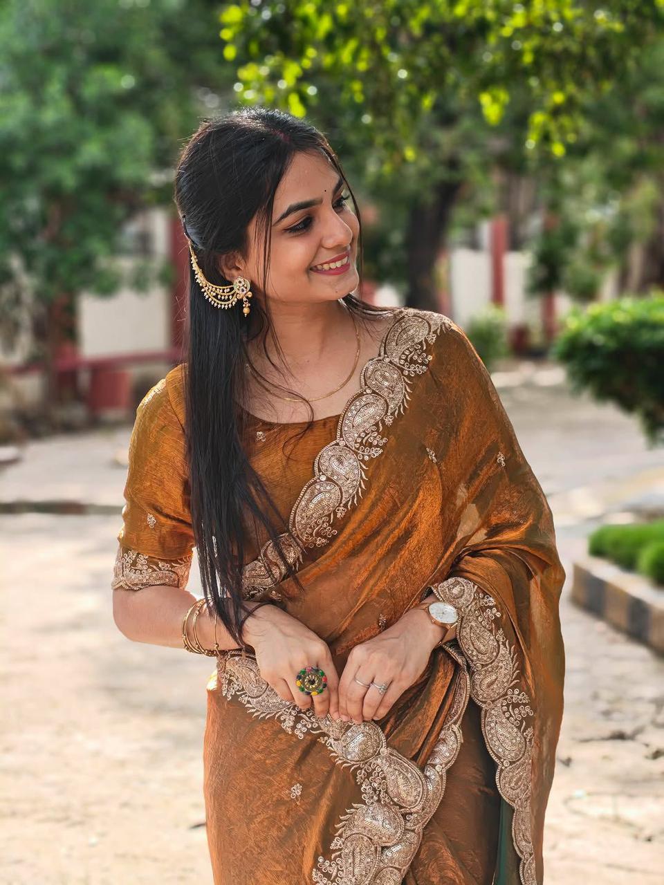 Shaded Chiffon Premium Saree
