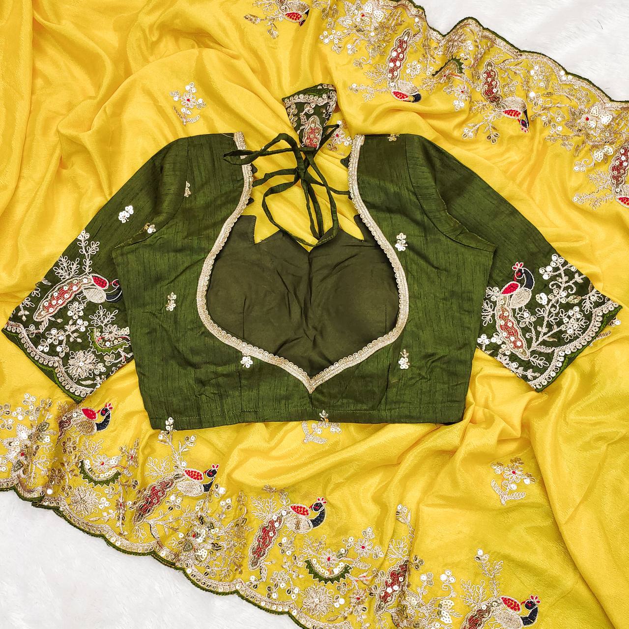 Yellow Auspicious Haldi Exclusive Saree