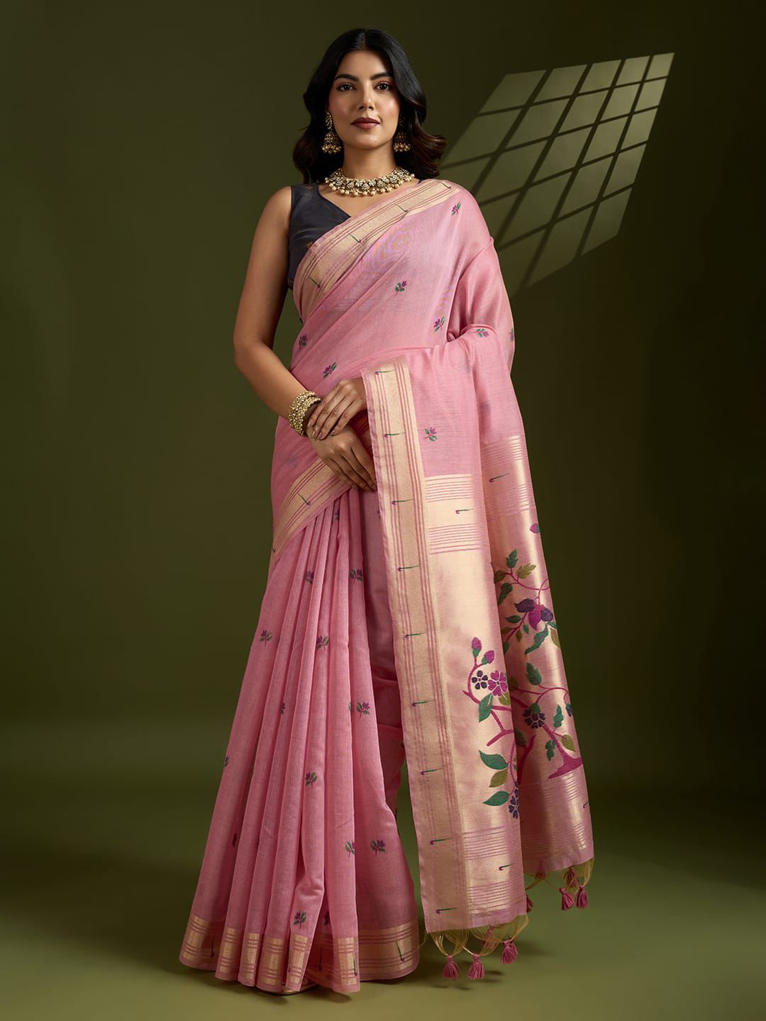 Paithani Soft Moga Cotton Sarees