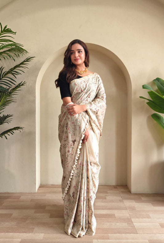 Pure Loom Tussar Silk Saree