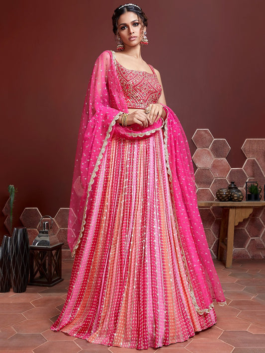 Vibrant Pink Premium Lehanga
