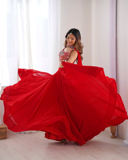 Attractive Fashionistic Indo Western Style Ready to Wear Modern Lehanga