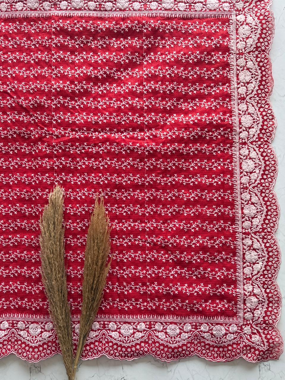 Christmas Colors In Kota Doriya Silk Sarees