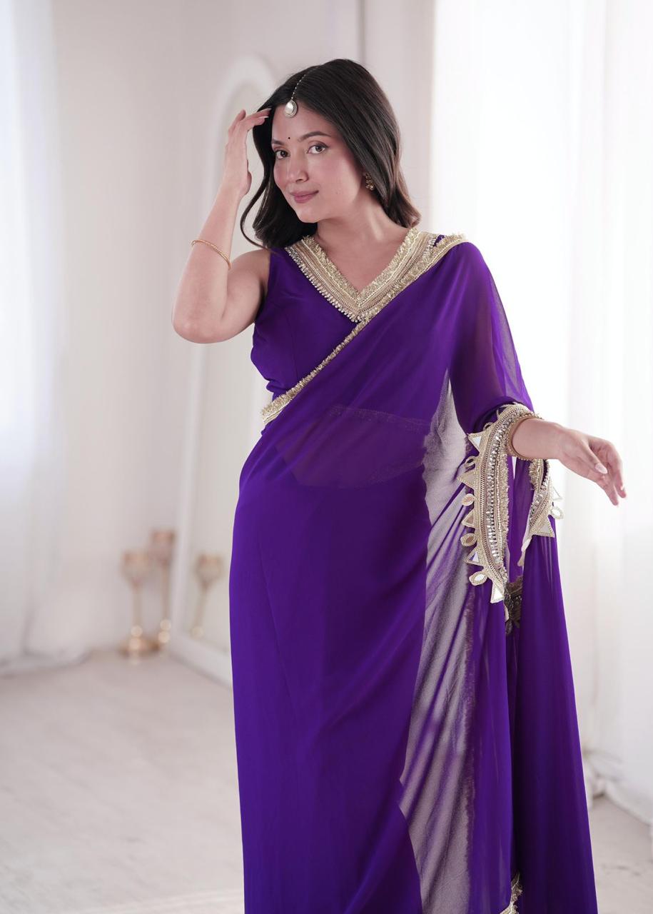 EFFORTLESS STYLISH DUAL STYLING READY TO WEAR SAREE