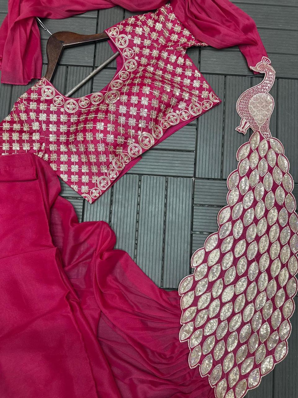Stars & Bling Sequence work ready to wear saree