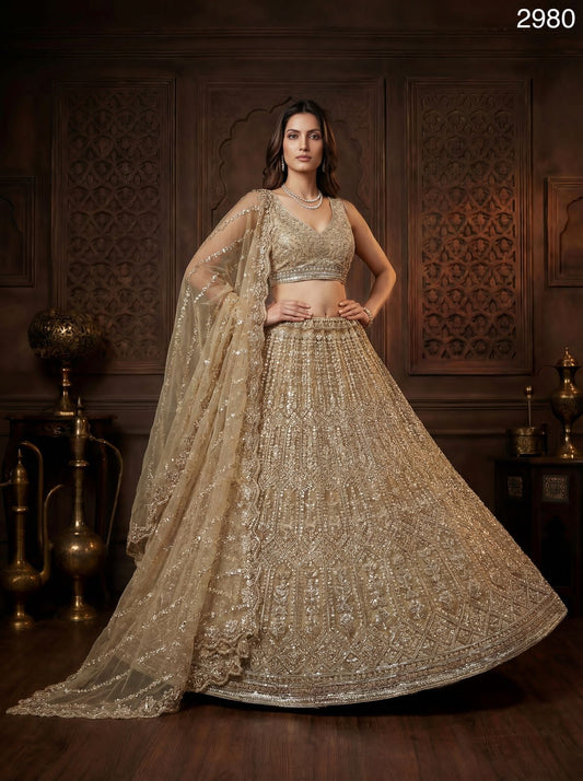 Golden Designer Premium Lehenga