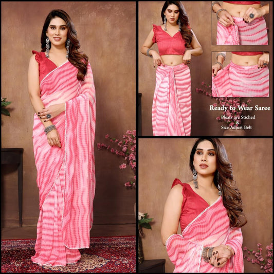 Summer Georgette Ready To Wear Sarees