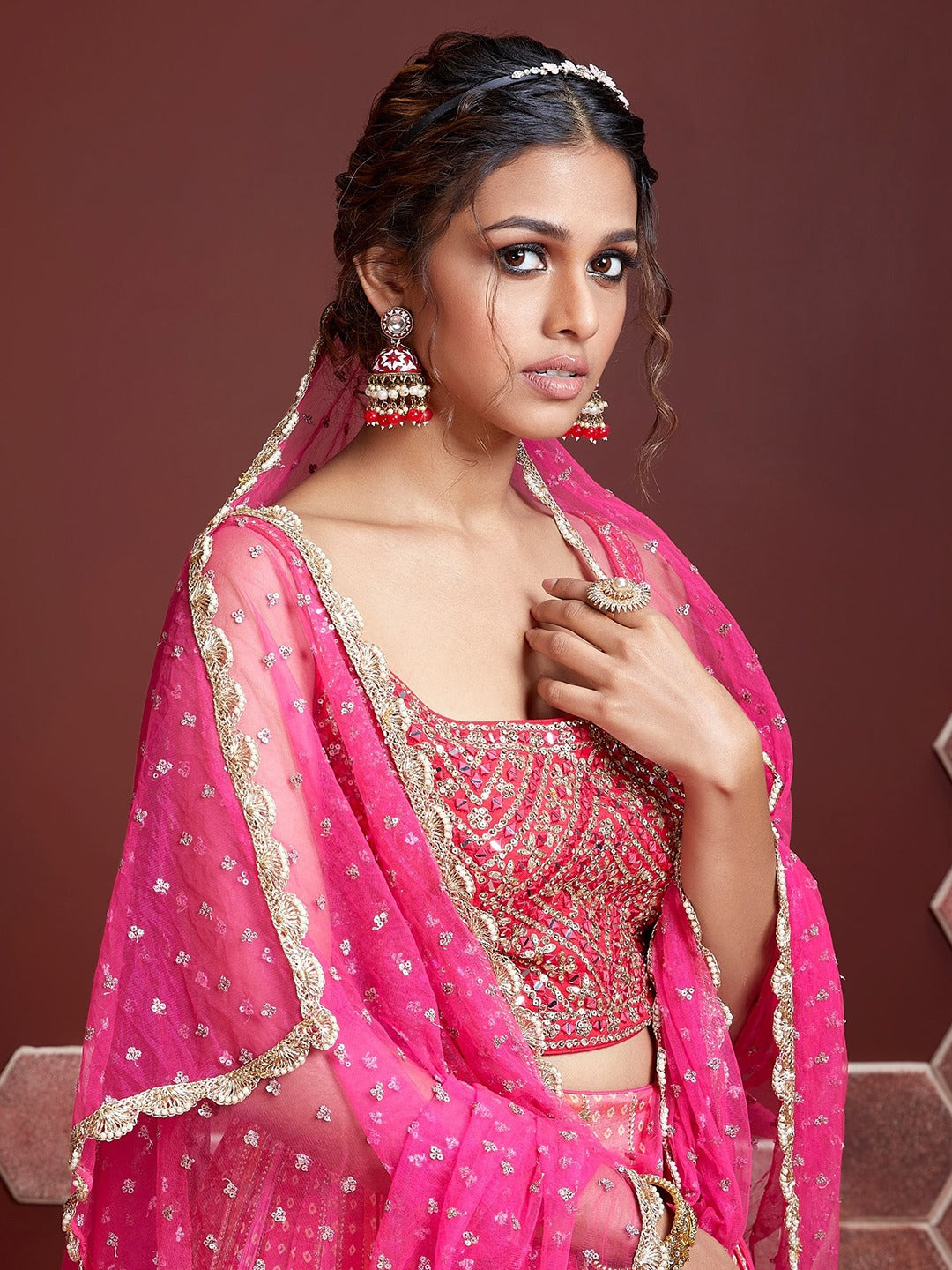 Vibrant Pink Premium Lehanga
