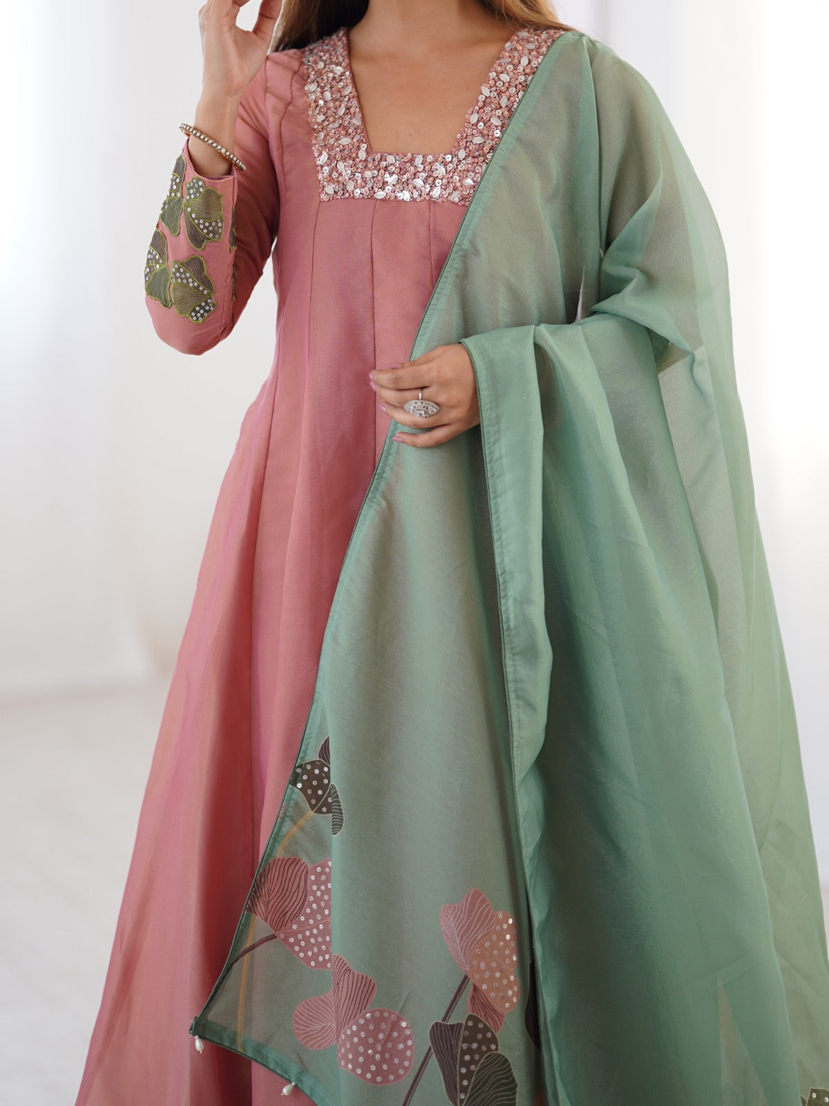 Peach Premium Ready To Wear Suit Outfit