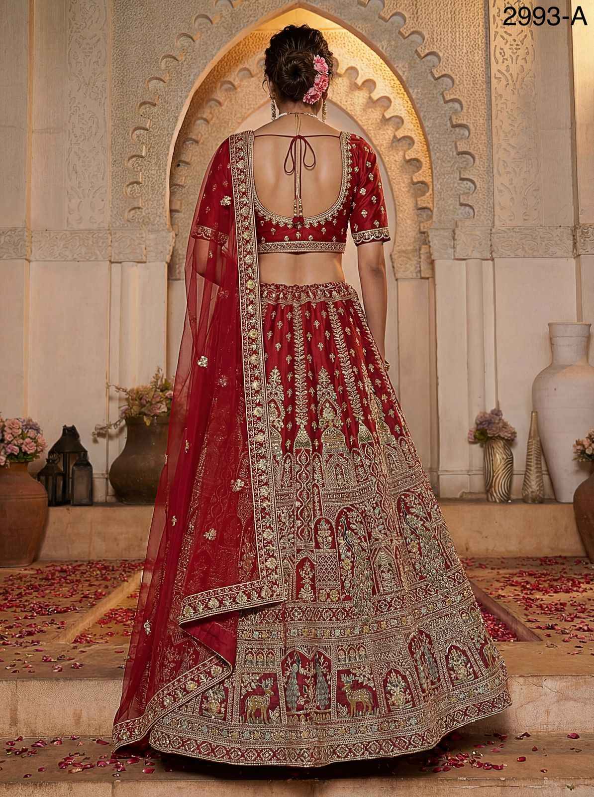 Premium Fancy Embroidery Double Dupatta Bridal Lehenga Choli