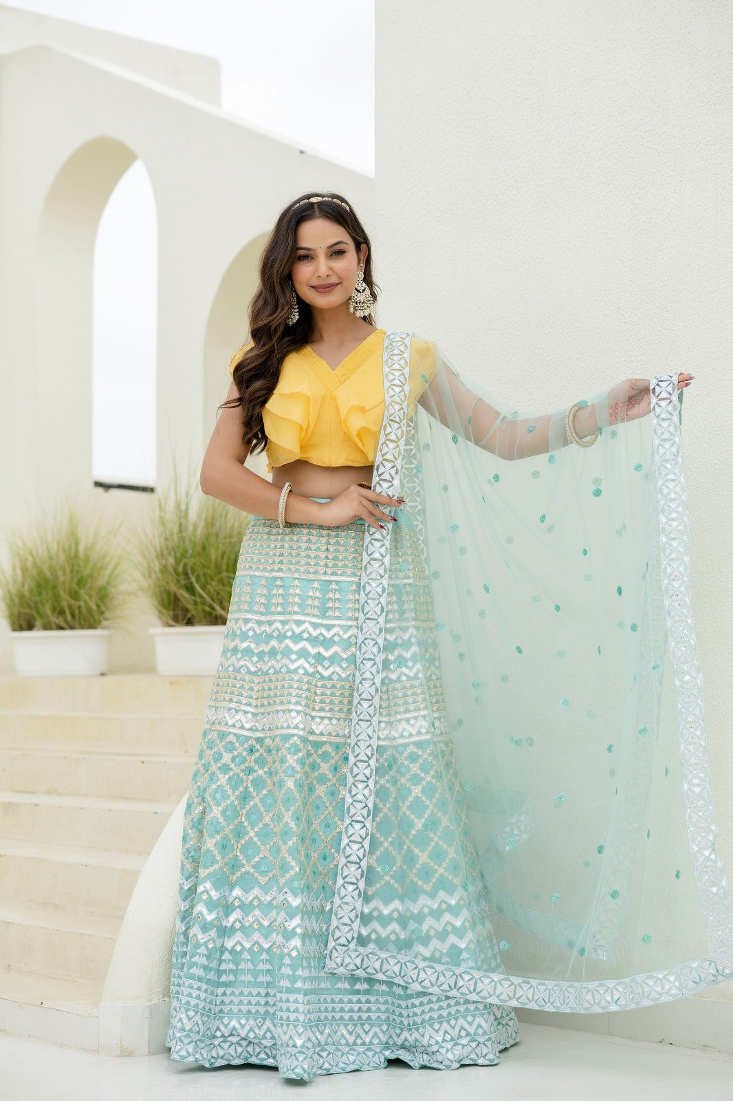 Dreamy Elegance Organza Lehanga