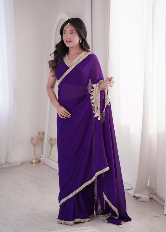 EFFORTLESS STYLISH DUAL STYLING READY TO WEAR SAREE