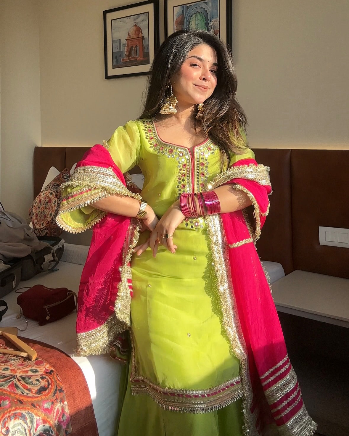 Chic Classy Organza Plazo Suit Set