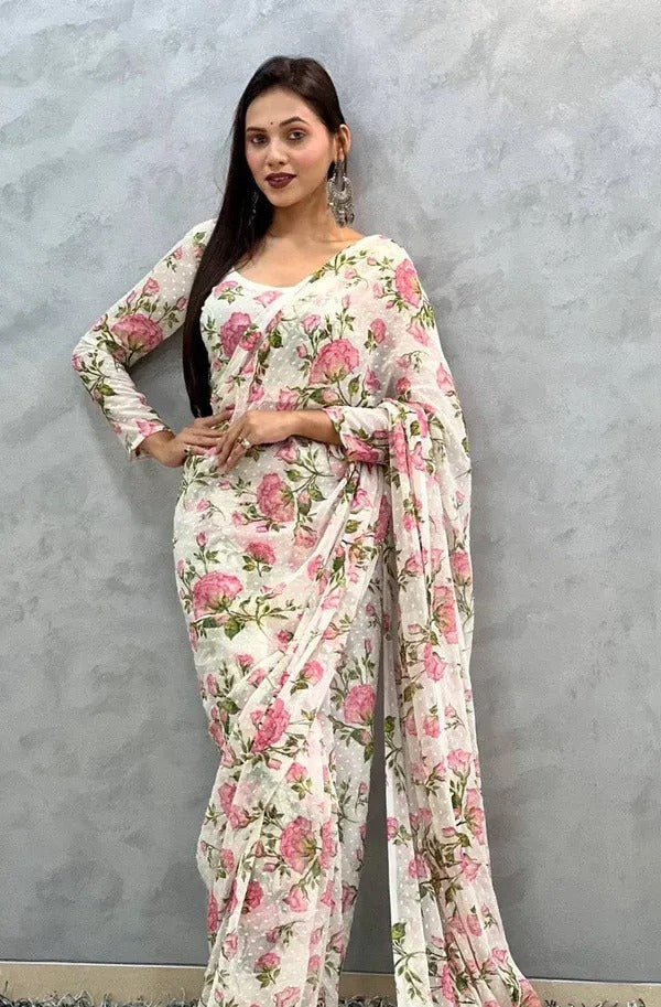 Floral Ready To Wear Saree
