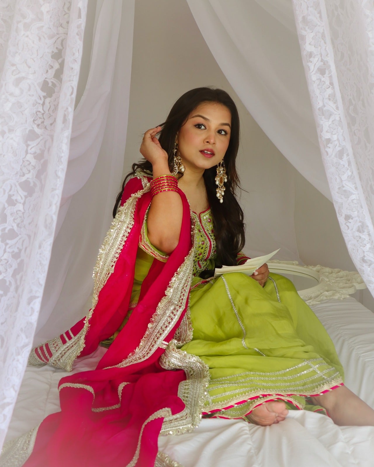 Chic Classy Organza Plazo Suit Set
