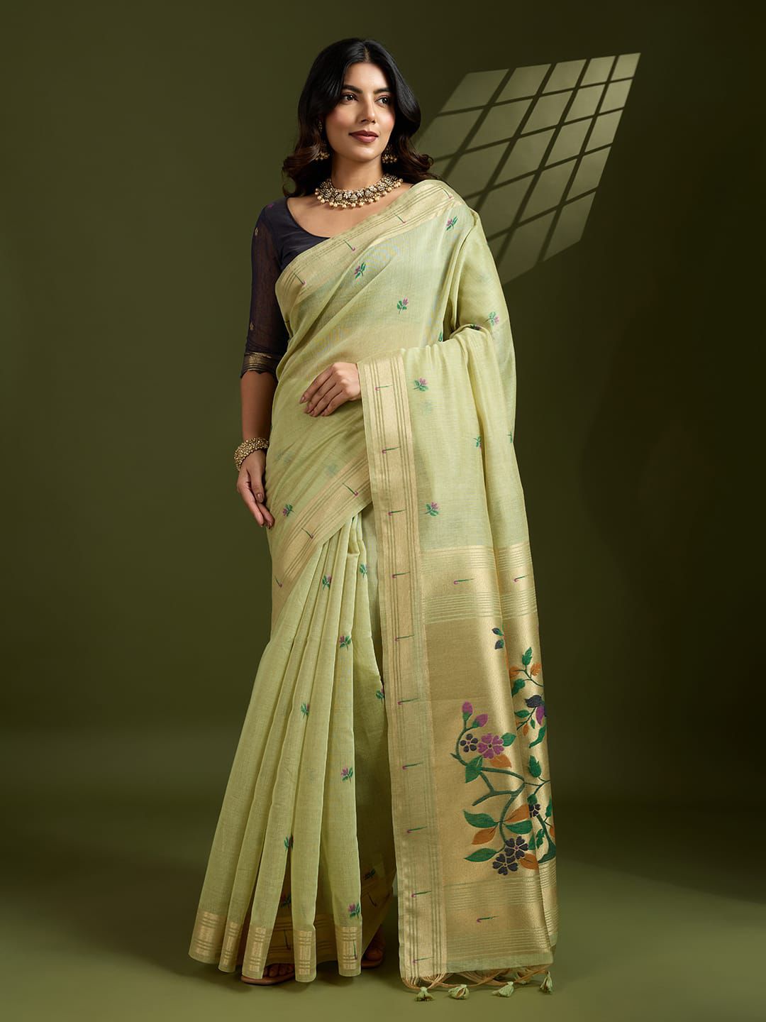 Paithani Soft Moga Cotton Sarees