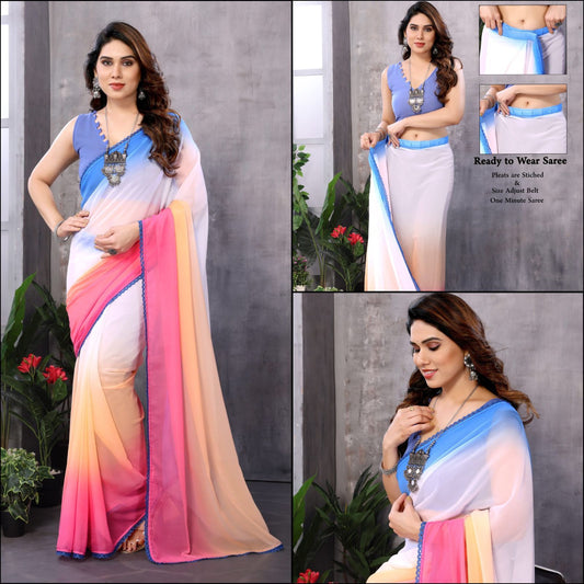 Summer Georgette Ready To Wear Sarees