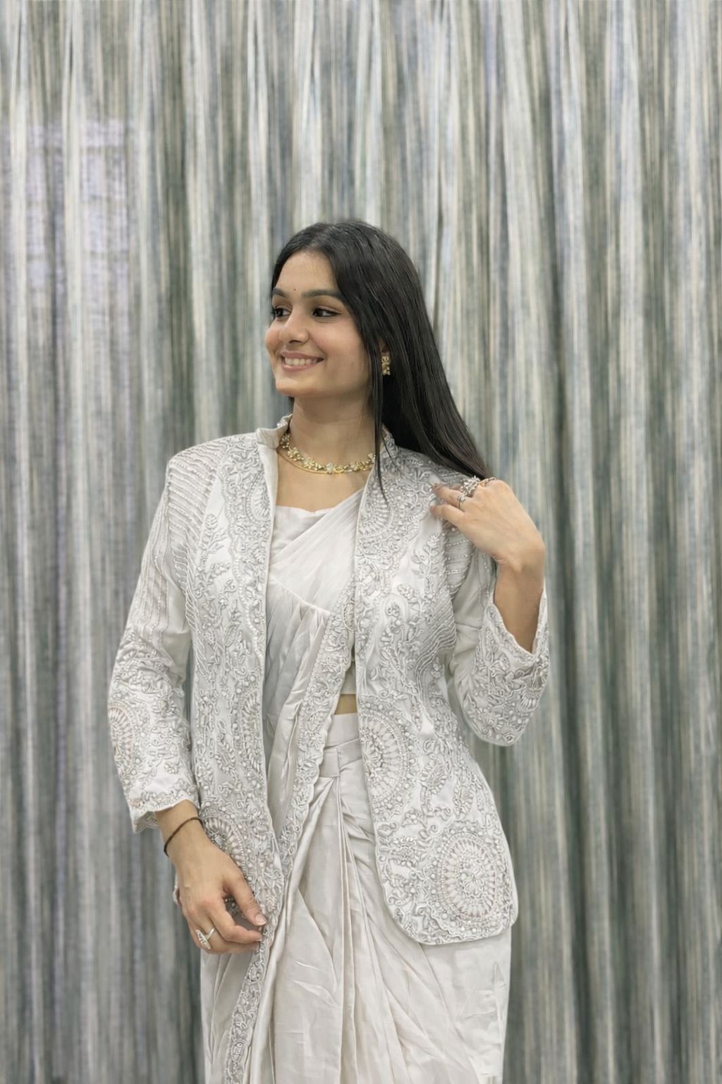 Farewell GenZ Ready to Wear Jacket Saree