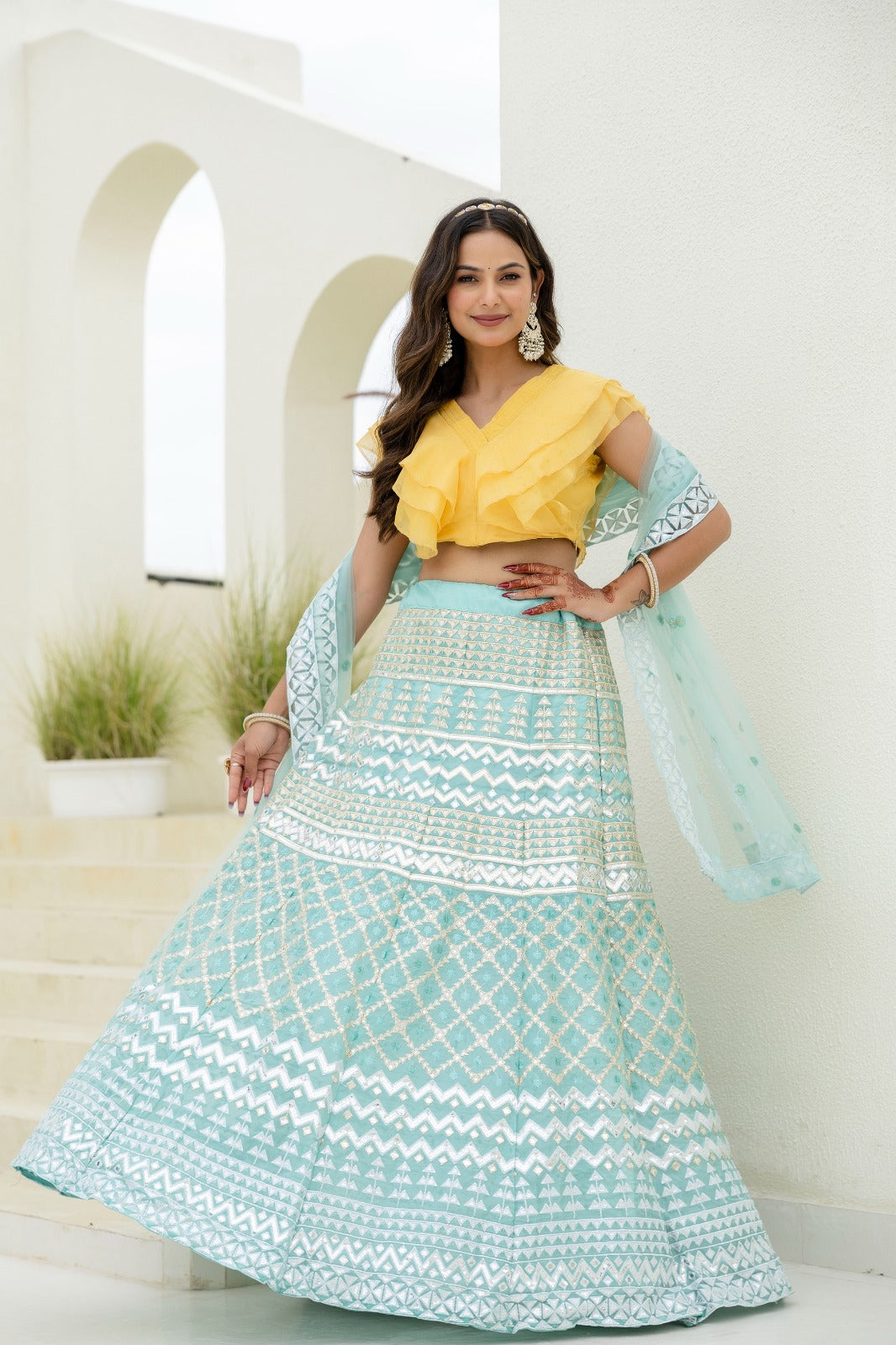 Dreamy Elegance Organza Lehanga