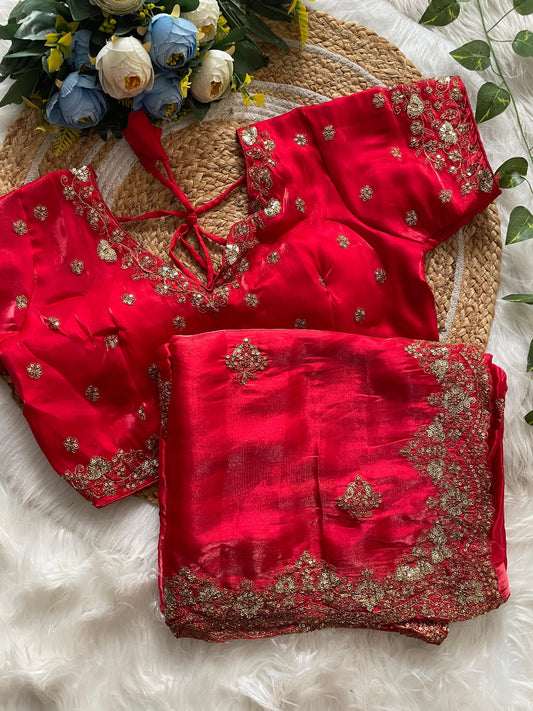 Premium Saree With Stitch Blouse