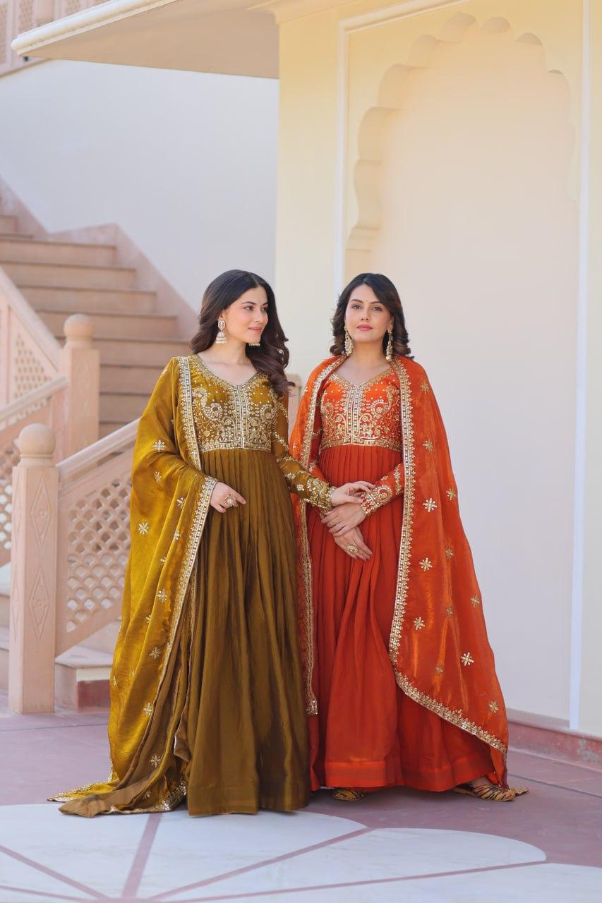 OCCASION EXCLUSIVE PREMIUM READYMADE GOWN-DUPATTA COLLECTION