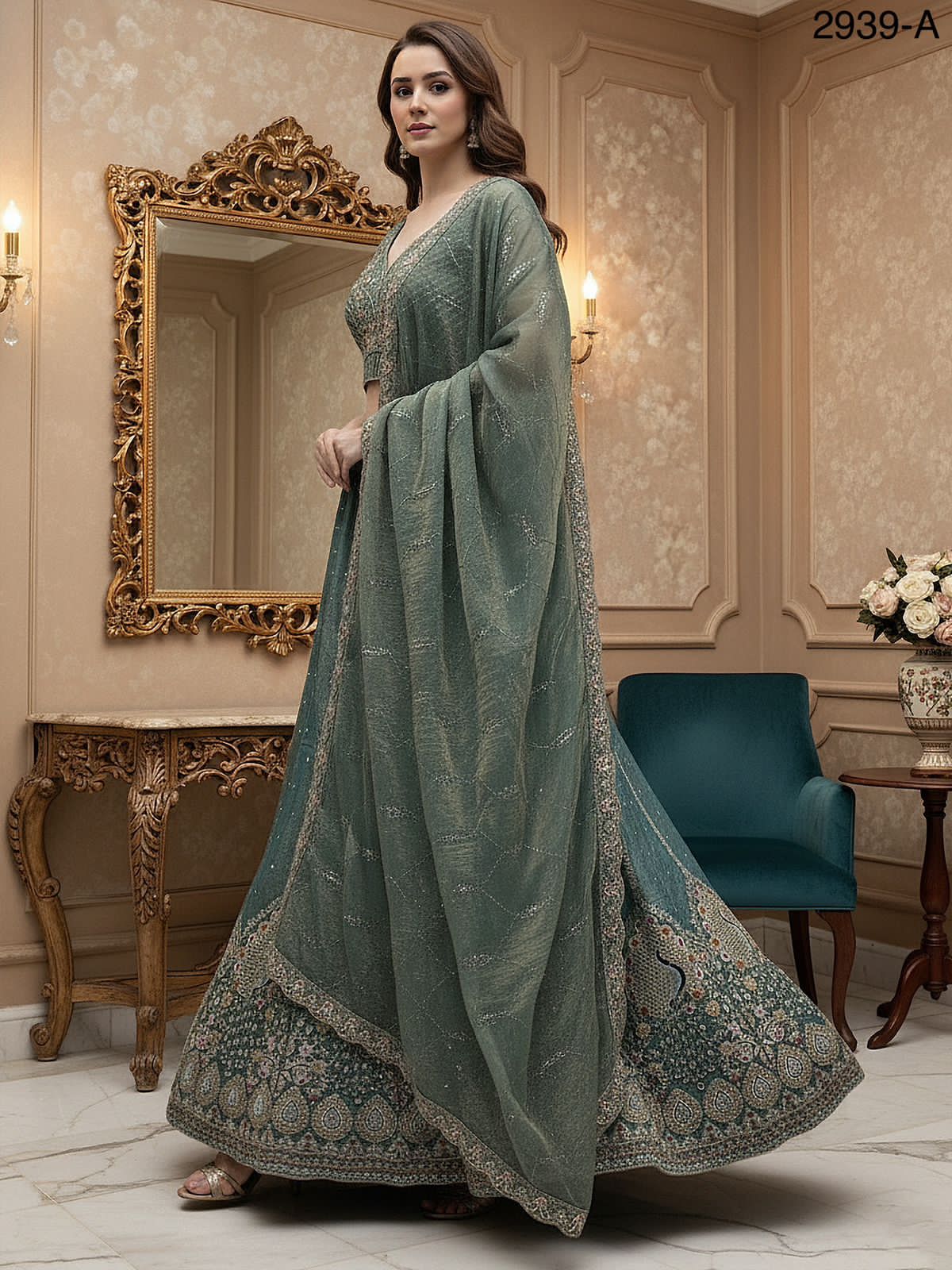 Peacock Embroidered Sober work Wedding Lehenga choli