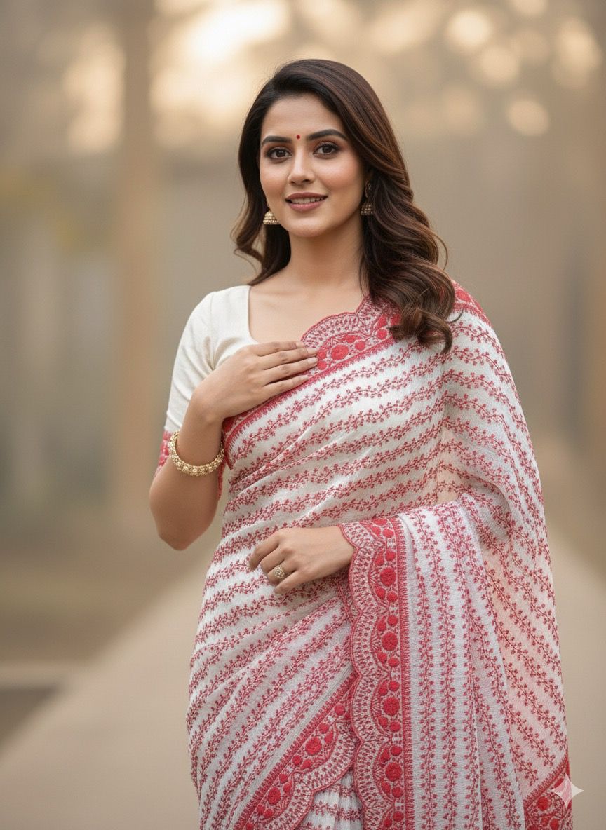 Christmas Colors In Kota Doriya Silk Sarees