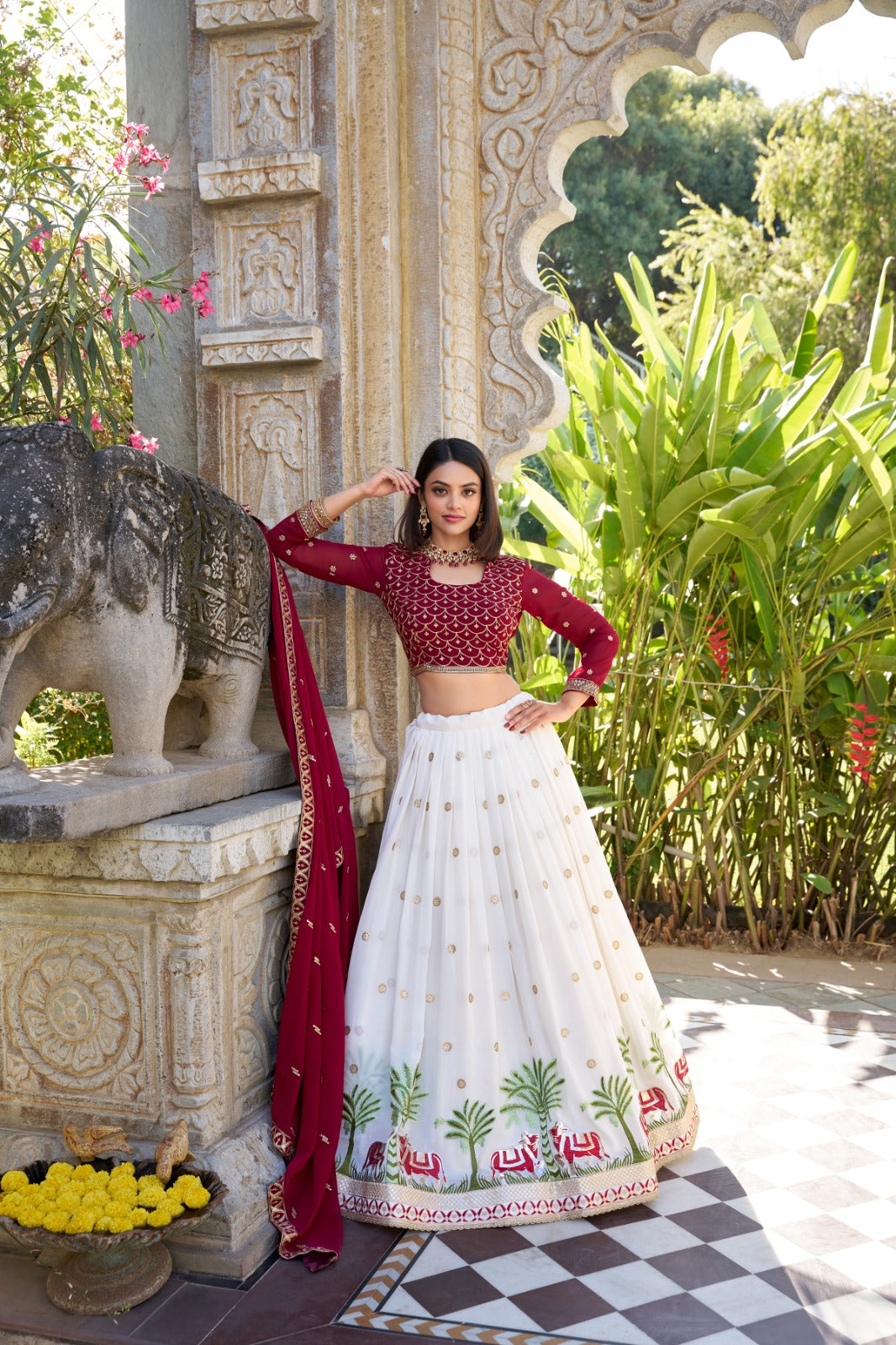 Whispering Charm Embroidered Lehenga