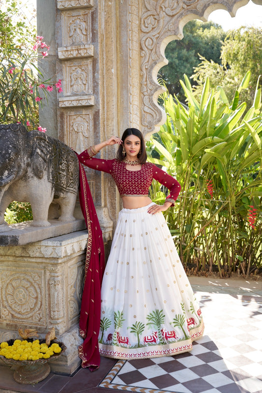 Whispering Charm Embroidered Lehenga
