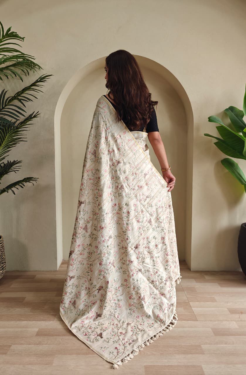 Pure Loom Tussar Silk Saree
