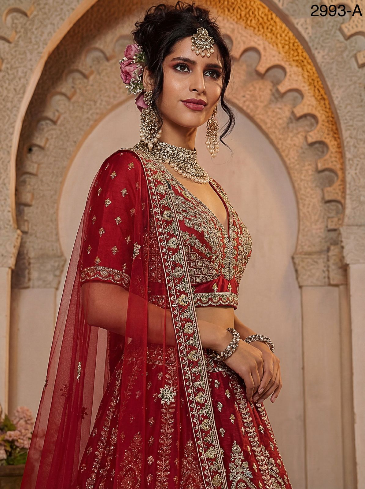 Premium Fancy Embroidery Double Dupatta Bridal Lehenga Choli