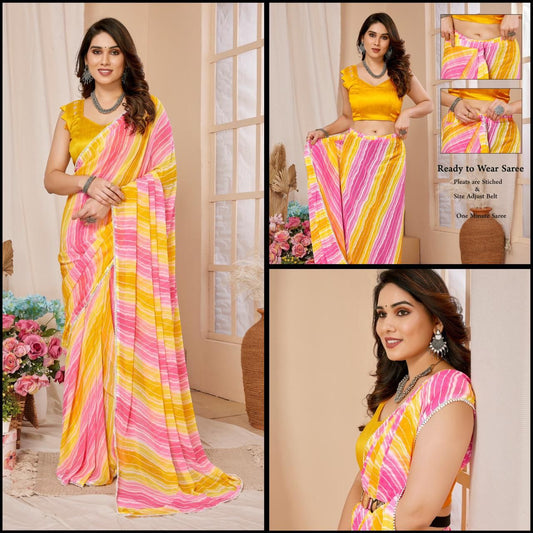 Summer Georgette Ready To Wear Sarees
