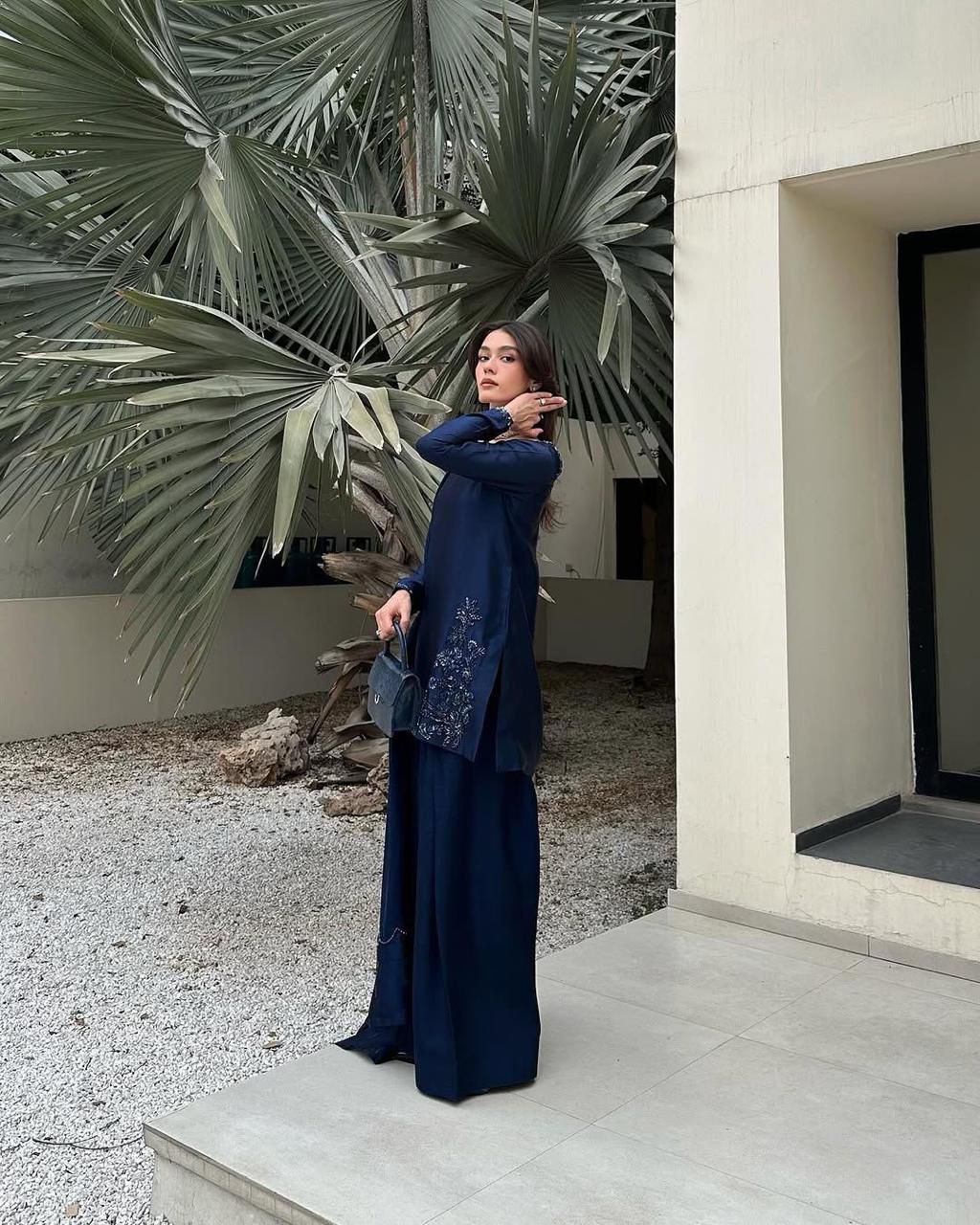 Blue Stylish Naturally Attractive Beautiful Outfit - Upto Plus Size