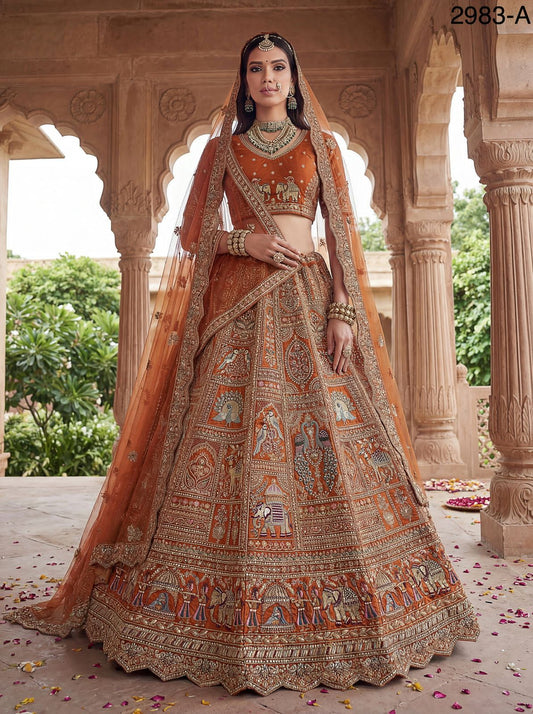 Handcrafted Handworked Premium Bridal Lehenga