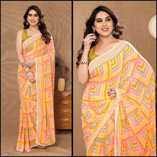Summer Georgette Ready To Wear Sarees
