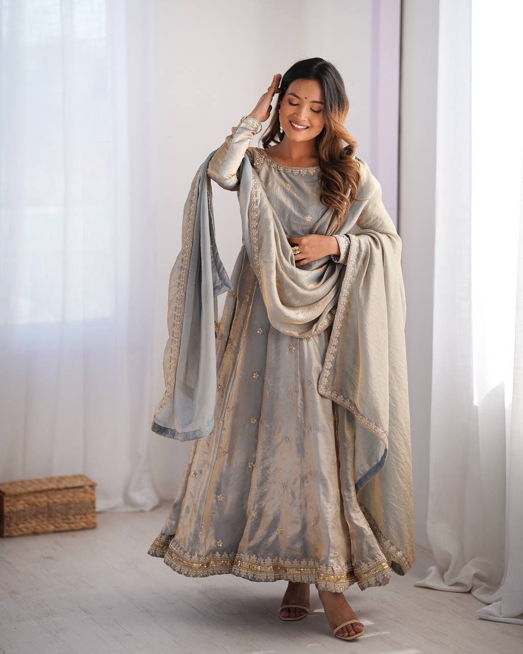 Superior Party Wear Stylish Gown - Ready To Wear