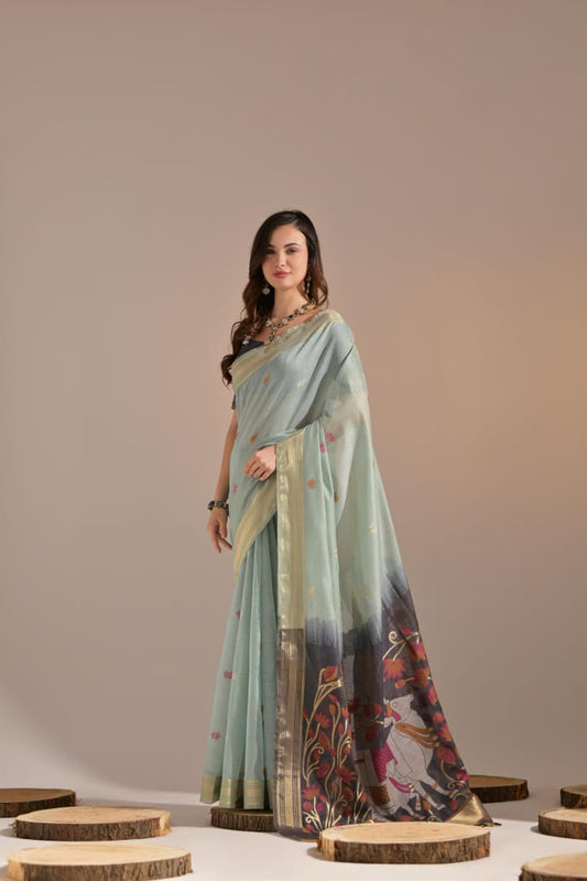 Premium Cotton Classic Colorful Saree