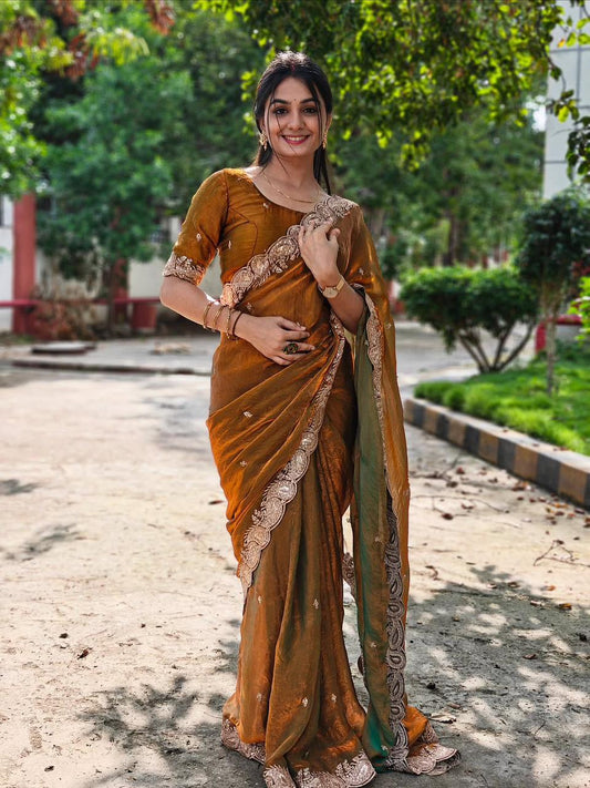 Shaded Chiffon Premium Saree