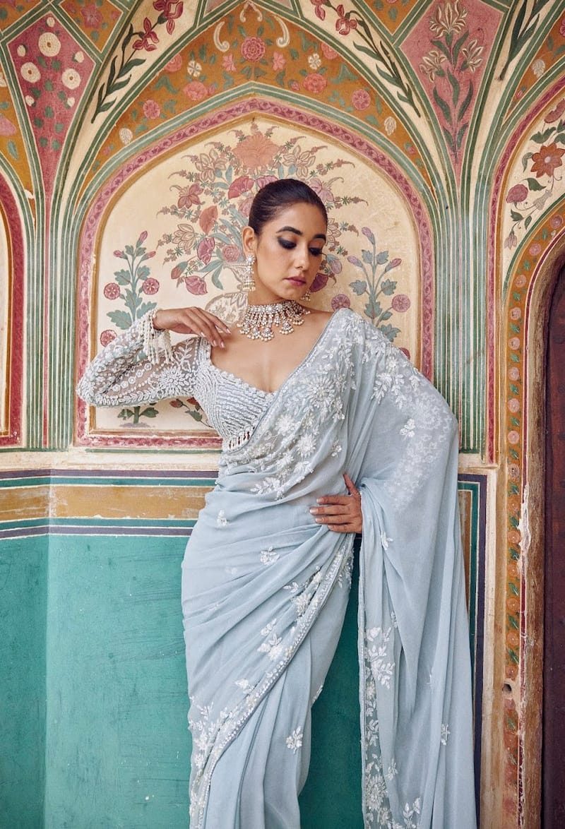 Sensual Bling Party Pastal Stylish Saree