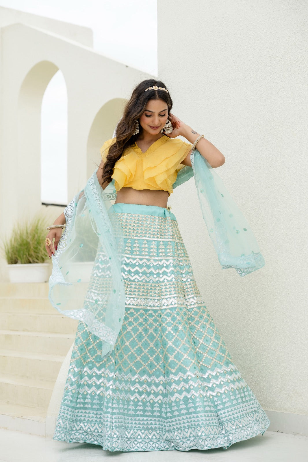 Dreamy Elegance Organza Lehanga
